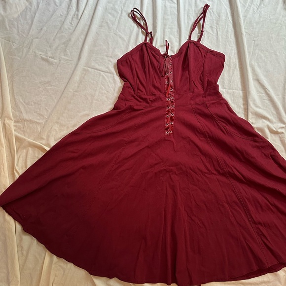 Unique Vintage Corset Midi Dress Renaissance Faire Cosplay Fairy Pirate Poetcore - Picture 6 of 11